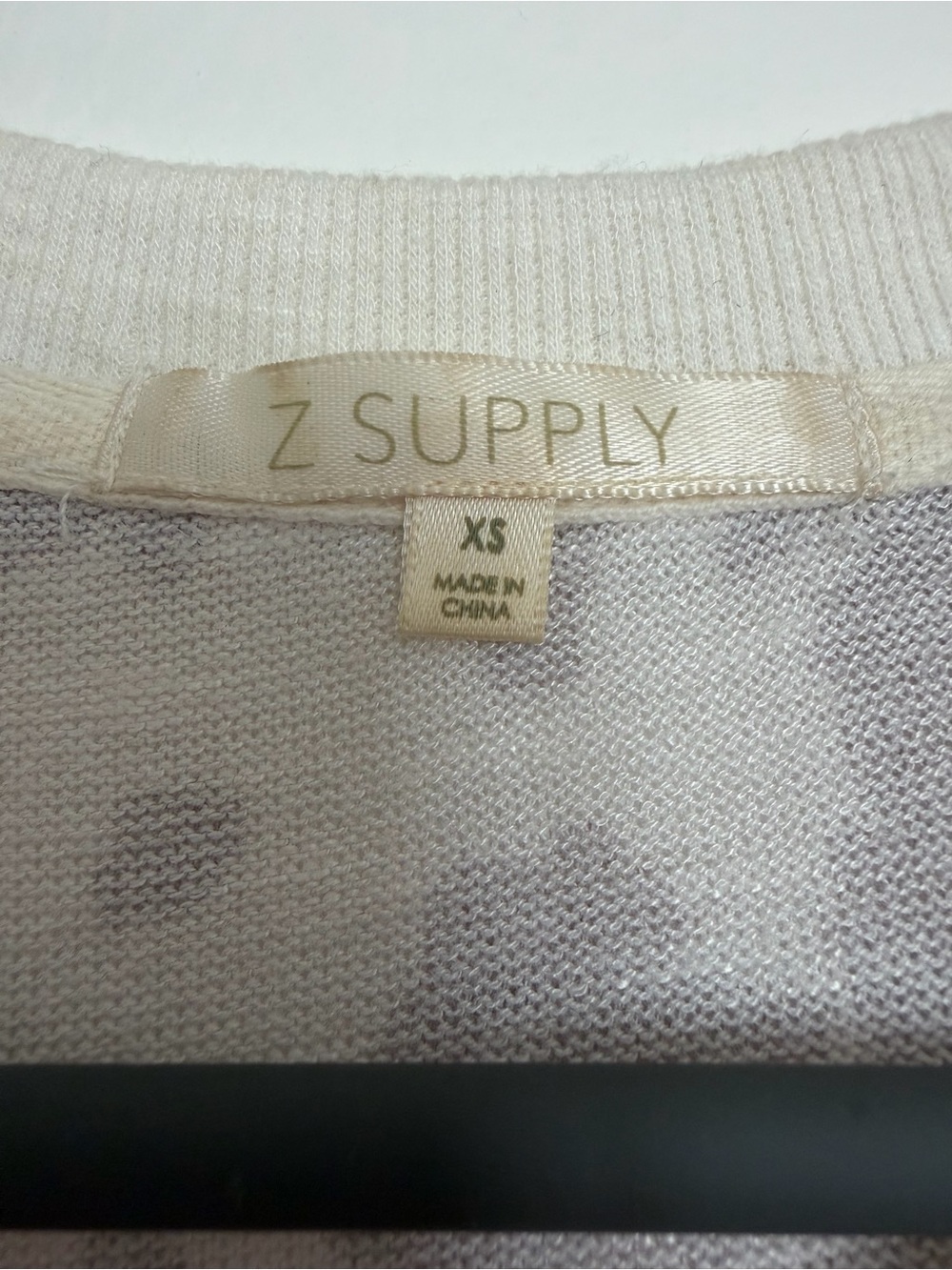 Z Supply Cream and Taupe Crewneck Sweater - Picture 2 of 3